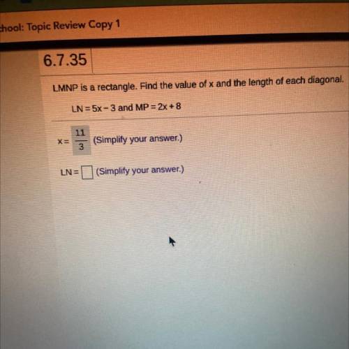 PLEASE ANSWER! I’ll give brainliest!

LMNP is a rectangle. Find the value of x and the length of e