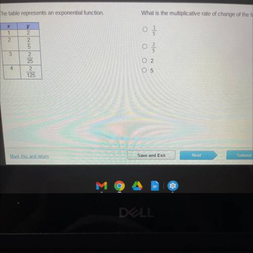 ⚠️PIC INCLUDED⚠️ I MARK BRAINLIST PLEASE HELP I AM BEING TIMED The table represents an exponential