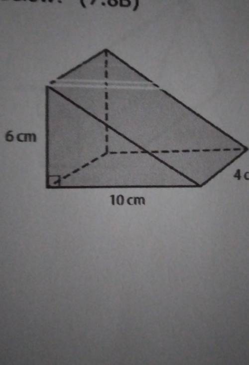 What is the volume of the figure below?​