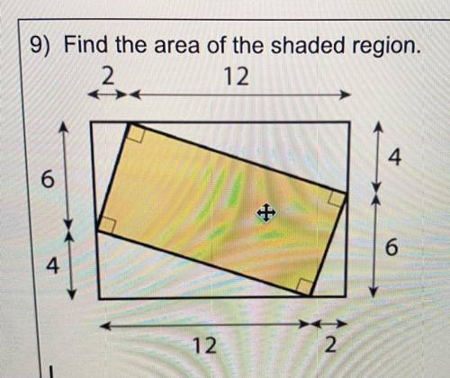 Find the area of the shaded region.