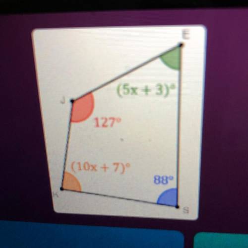 Find the measure of angle E