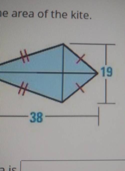 Find the area of the kite. ​please help