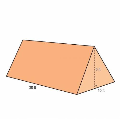 This figure shows the dimensions of a right triangular prism.

What is the volume of the right tri