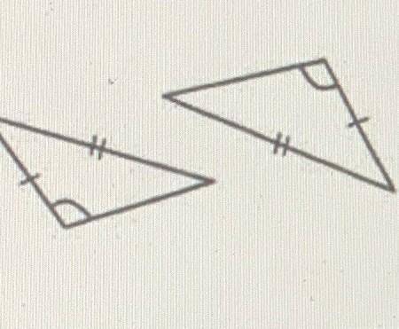 What method can be used to prove the triangles below are congruent?​

A. SASB. ASAC. AASD. Not Pos