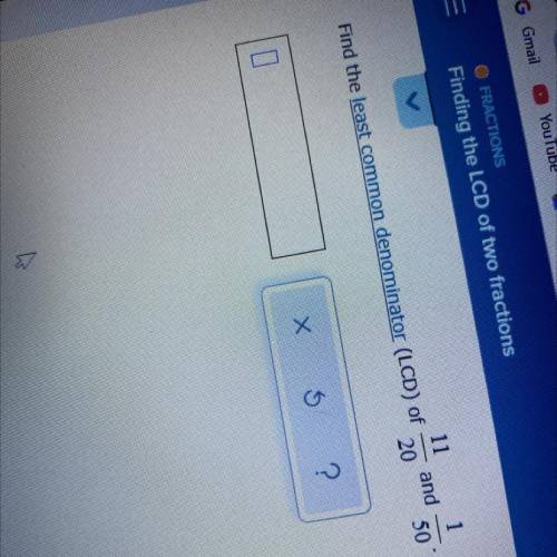 What is the LCD of 11/20 and 1/50