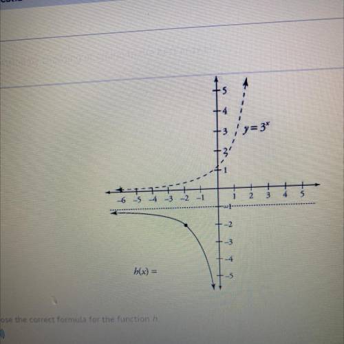 Choose the correct formula for the function h. 
pls help me