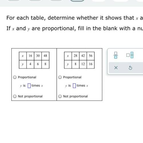 Xdetermine whether it shows that and y are proportional .
