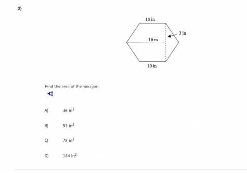 Find the area of the hexagon