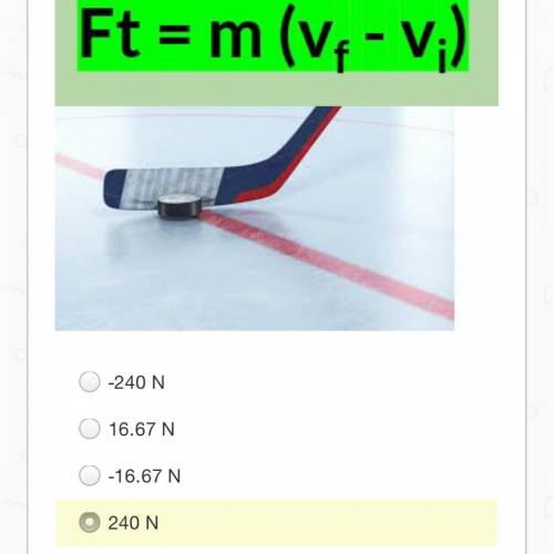 Wayne hits a stationary 0.12kg hockey puck with a force that lasts for 0.01s and makes the puck sho