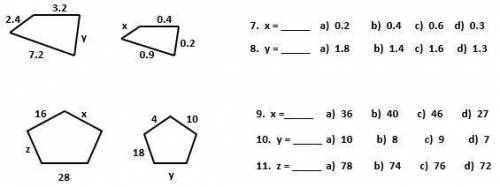 Just number down the answers. (you don't need to show your work)