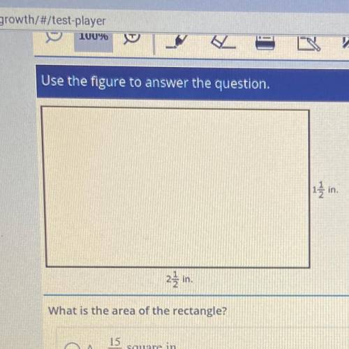 In
NI
in.
What is the area of the rectangle?