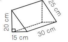 Find P, h, and B for the following triangular prism, then use the values to solve for the lateral a