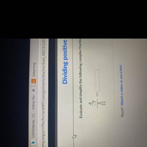 Evaluate and simplify the following complex fraction.