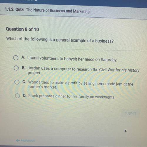 Which of the following is a general example of a business?