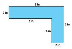 Find the area of the composite figure.

A) 22in exponent2
B) 26inches ex2
C) 30in ex2
D) 34in ex2