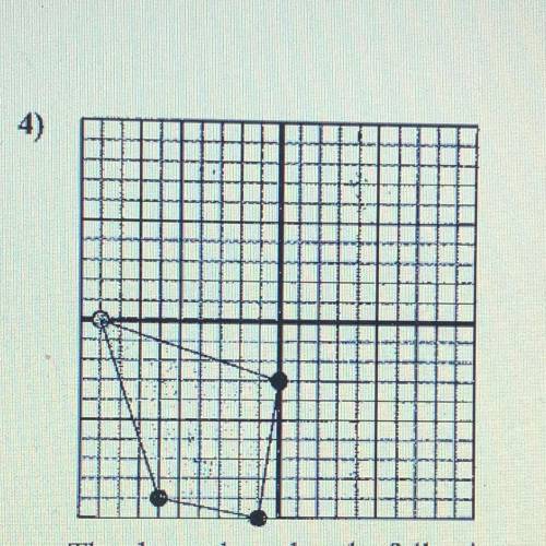 The shape above has the following

coordinates:
A. (0,-3)
B. (-9,0)
C. (-6,-9)
D. (-1,-10)
Reflect