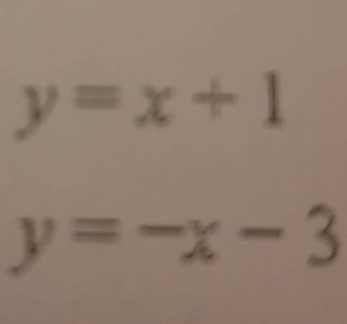 URGENT!! I'm trying to solve the system of linear equations by graphing in math class and I have no
