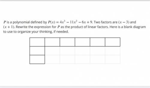 P is a polynomial defined by p(x)=4x^3-11x^2-6x+9