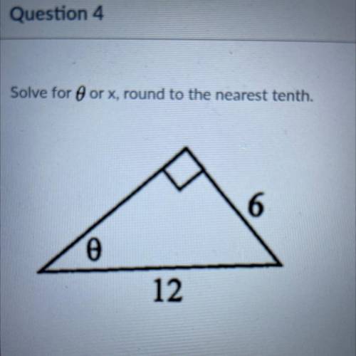 Solve for x, round to the nearest tenth.
6
12