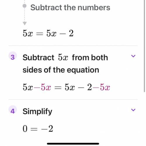 How many solutions? 5x + 3 = 5x + 1