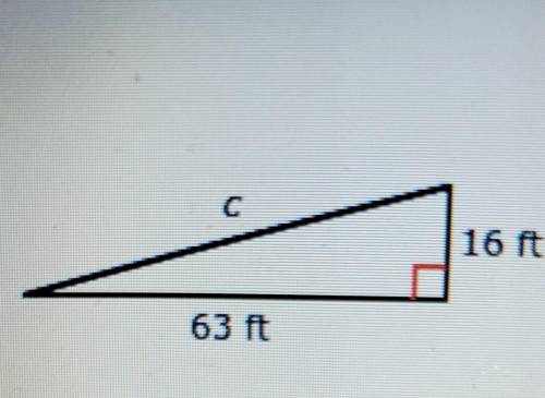 What is the length of the hypotenuse ​