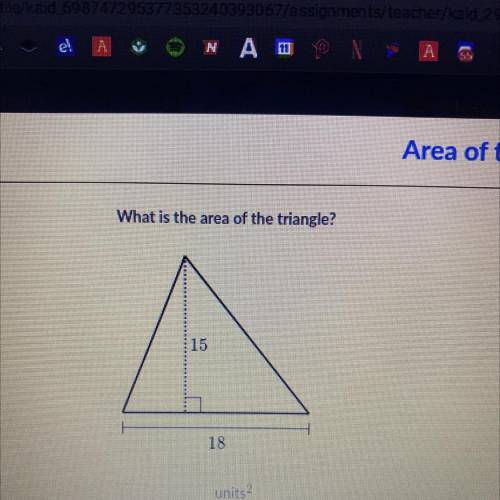 What is the areas of triangle