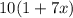 10(1+7x)