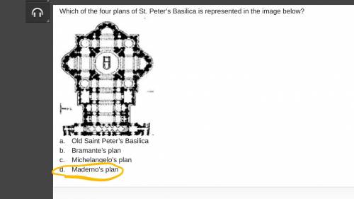 Which of the four plans of St. Peter’s Basilica is represented in the image below?