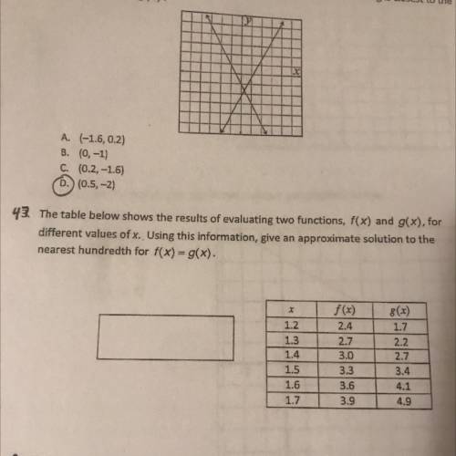 Please answer 43 thank you