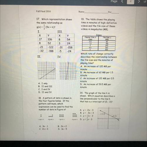 Please help I will mark you BRAINLIST help me with 17, 18, 19 and 20 please I need this thank you!!