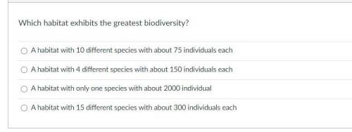 Which habitat exhibits the greatest biodiversity?
Group of answer choices