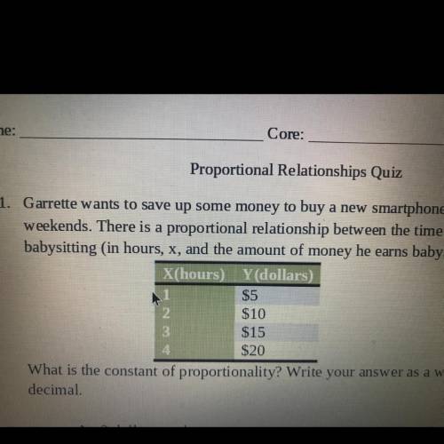 Garrett’s wants to save up money to buy a new smartphone, so he babysits on the weekends. There is