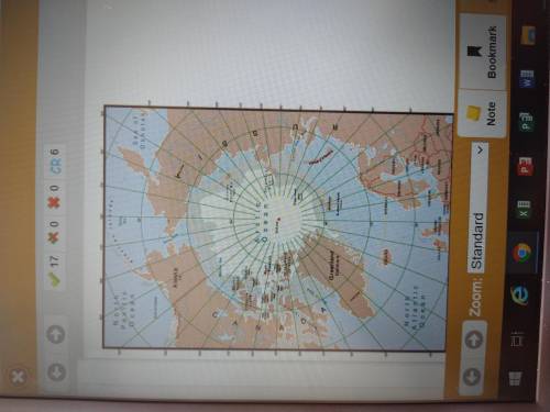 the white area in the center of the map indicates the current amount of ice present at the north po