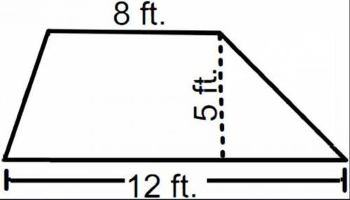 What area is this figure?A,60ft2B,50C,40ft2D,100ft2