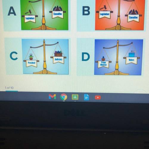 Which scale best represents the balance of power in a parliamentary system? Please help will give b