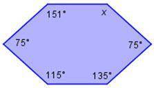 What is the value of the missing angle? The options are: 129, 153, 169, and 720 degrees.

PLEASE H