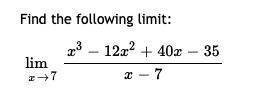 Find the following limit