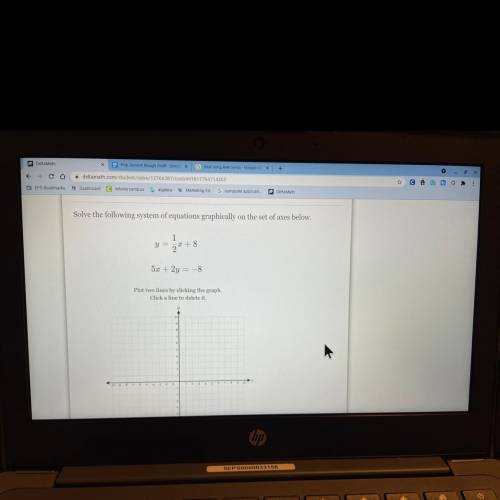 Solve the following system of equations graphically on the set of axes below.