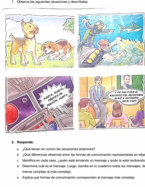 A. ¿Qué tienen en común las situaciones anteriores?

b. ¿Qué diferencias observas entre las formas