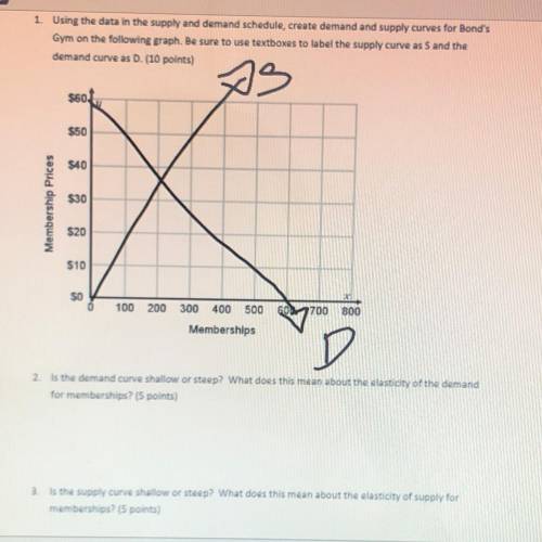 2.Is the demand curve shallow or steep? Inelastic or elastic?

3.Is the supply curve shallow or st