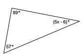 Find the value of x in the following figure.