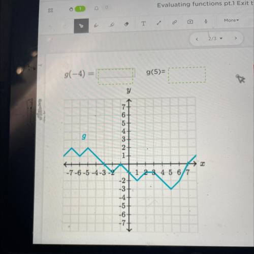 G(-4) and g(4)=
Using the graph