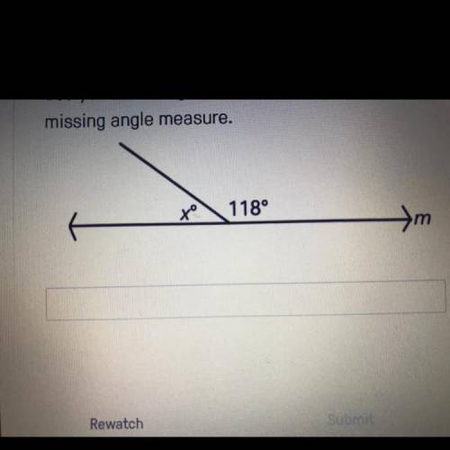 Can someone find the missing angle measure?