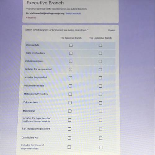 PLEASE HELPP!!!Select which branch or branches are being described