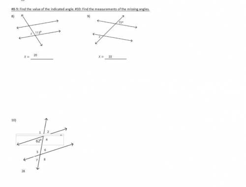 Can someone help me find the value of these missing angles its due in 20 minutes