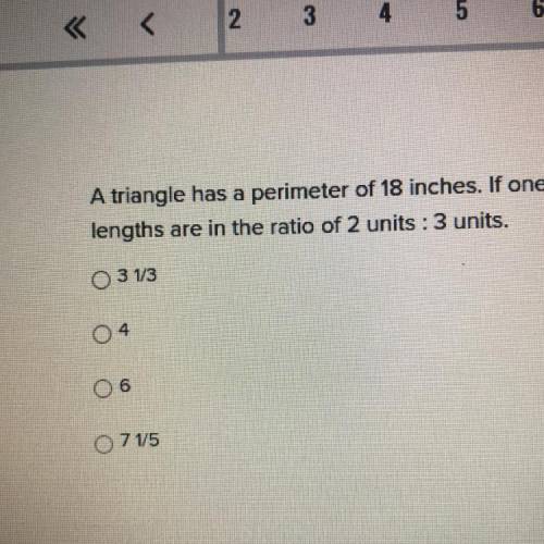 A triangle has a perimeter of 18 inches. If one side has length 8 inches, find the length of the sh