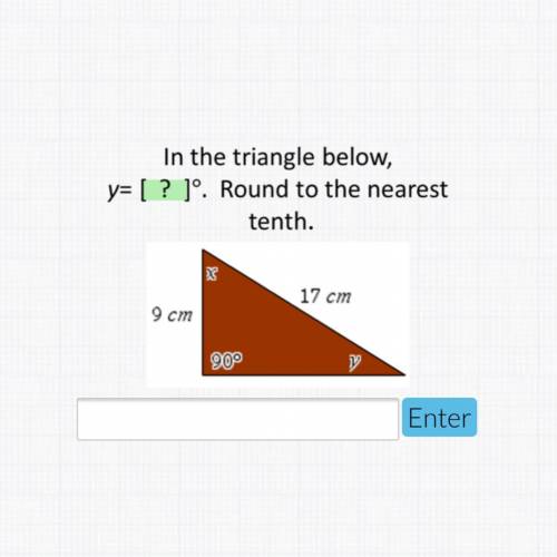 In the triangle find y (it’s geometry) i’ll give thanks