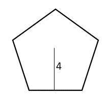 What is the length of one side of this regular pentagon if the area is 50 and apothem is 4?