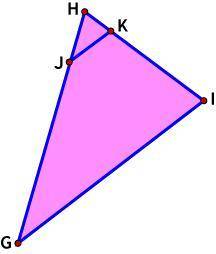 In the diagram, JK is congruent to GI. Solve for x if HJ = 3x, HK = 2x, KI = 6x, and JG = 18 units.