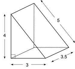 The surface area of the prism is ______ square units. All measurements in the image below are in un